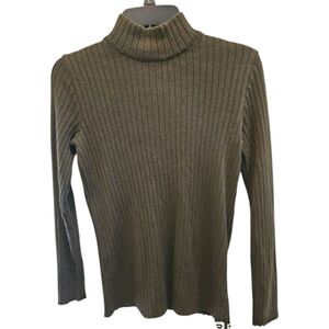 LENNIE FOR NINA LEONARD BROWN TURTLE NECK WOMENS SZ SMALL